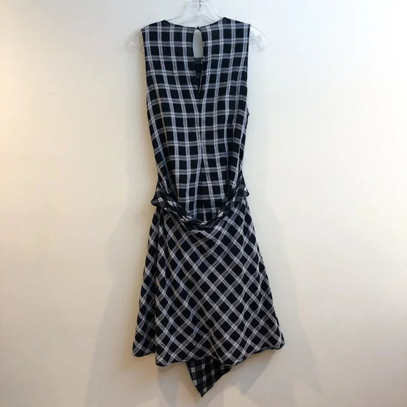 Rag & Bone Black White Plaid Tunic Sleeveless Mini Dress ALTERED - Picture 9 of 11